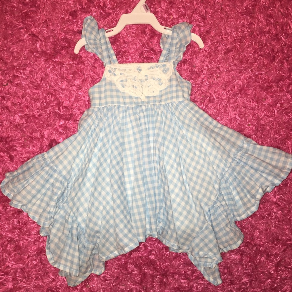 Blue and White Dorthy Check Plaid Dress / Costume